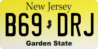 NJ license plate B69DRJ