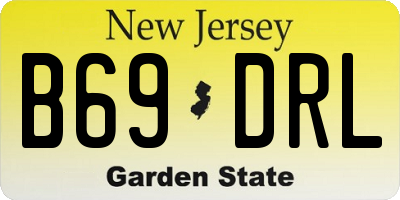 NJ license plate B69DRL
