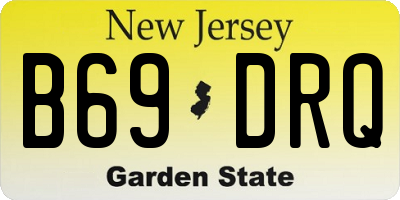 NJ license plate B69DRQ