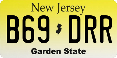 NJ license plate B69DRR