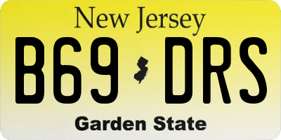 NJ license plate B69DRS