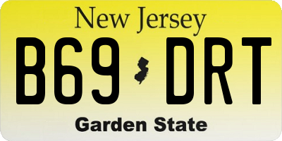 NJ license plate B69DRT