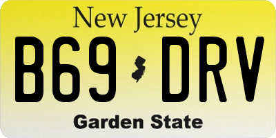 NJ license plate B69DRV