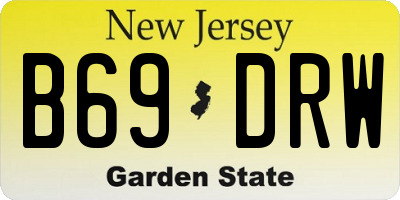 NJ license plate B69DRW