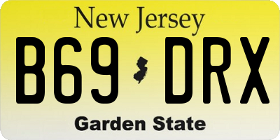 NJ license plate B69DRX