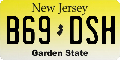 NJ license plate B69DSH