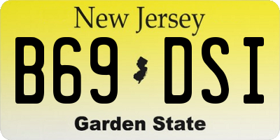 NJ license plate B69DSI