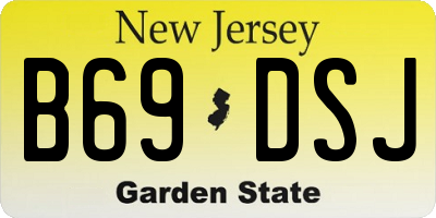 NJ license plate B69DSJ