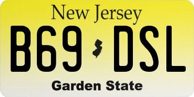 NJ license plate B69DSL