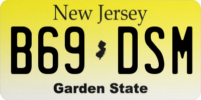 NJ license plate B69DSM