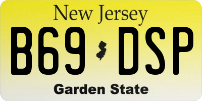 NJ license plate B69DSP