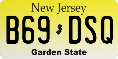 NJ license plate B69DSQ