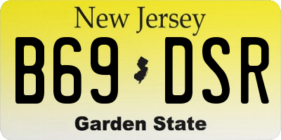 NJ license plate B69DSR