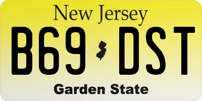 NJ license plate B69DST