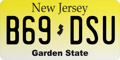 NJ license plate B69DSU
