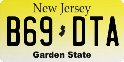 NJ license plate B69DTA