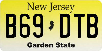 NJ license plate B69DTB