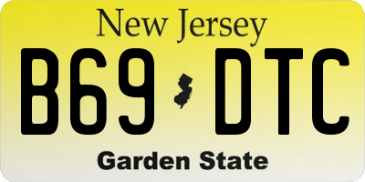 NJ license plate B69DTC