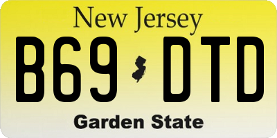 NJ license plate B69DTD