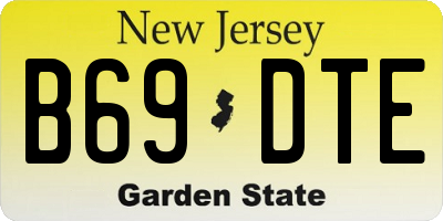 NJ license plate B69DTE