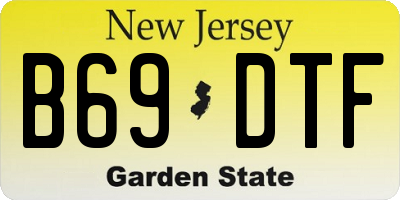 NJ license plate B69DTF