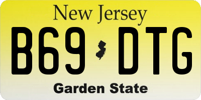 NJ license plate B69DTG