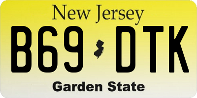 NJ license plate B69DTK