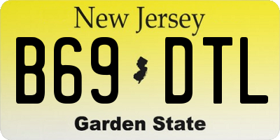 NJ license plate B69DTL