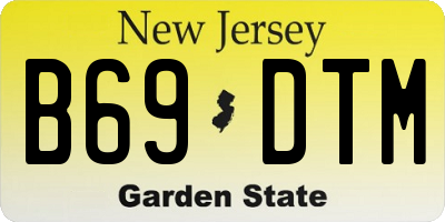 NJ license plate B69DTM