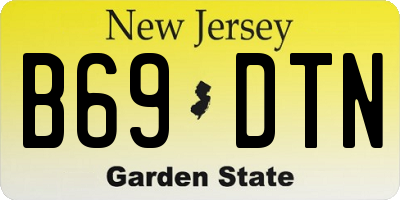 NJ license plate B69DTN
