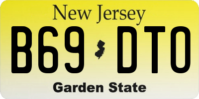 NJ license plate B69DTO