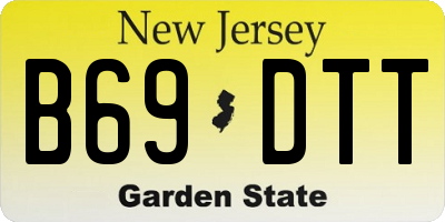 NJ license plate B69DTT