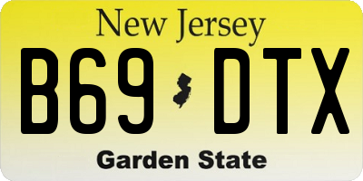 NJ license plate B69DTX