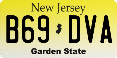 NJ license plate B69DVA