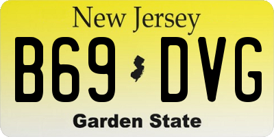 NJ license plate B69DVG