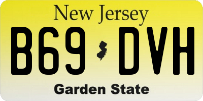 NJ license plate B69DVH