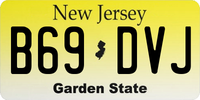 NJ license plate B69DVJ