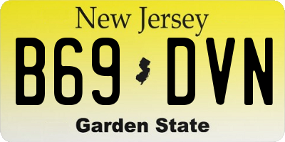 NJ license plate B69DVN