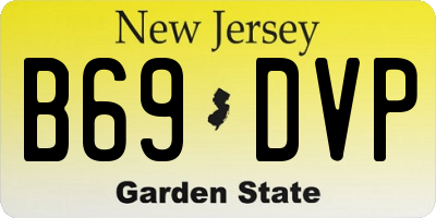 NJ license plate B69DVP