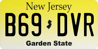 NJ license plate B69DVR