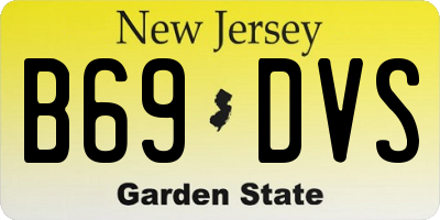NJ license plate B69DVS