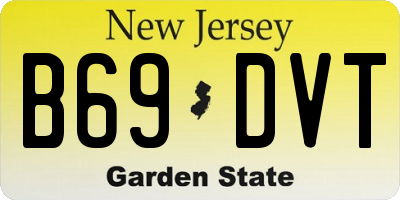 NJ license plate B69DVT