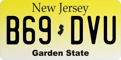 NJ license plate B69DVU