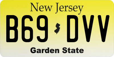 NJ license plate B69DVV