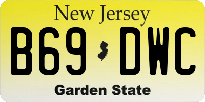 NJ license plate B69DWC