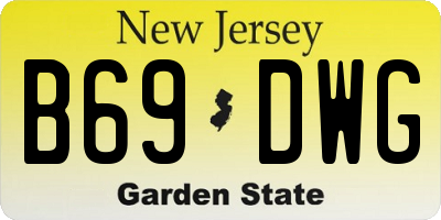 NJ license plate B69DWG