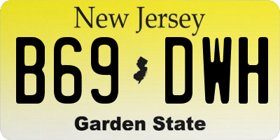NJ license plate B69DWH