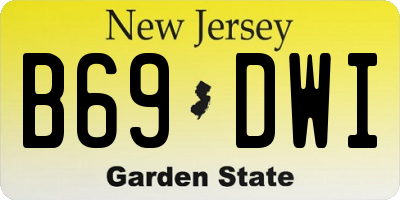 NJ license plate B69DWI
