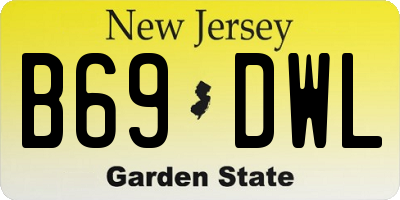 NJ license plate B69DWL