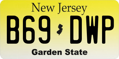 NJ license plate B69DWP